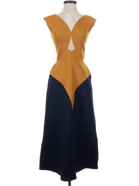 PEGGY HARTANTO Sculptural Avant-Garde Dramatic Colorblock Dress Size Small NWT